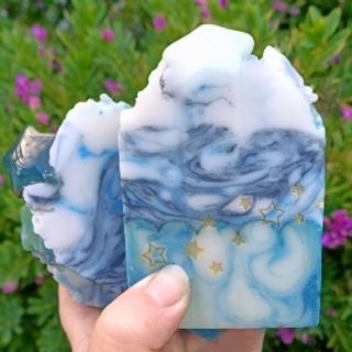 All the stars in the sky gemstone soap