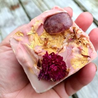 Strawberry Quartz gemstone soap