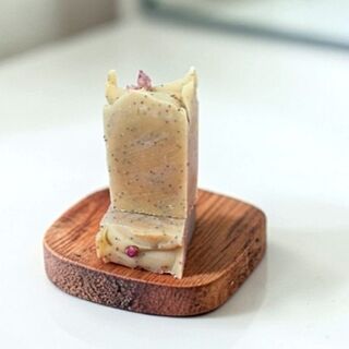 Citrus Rose and poppy seed handmade artisan soap